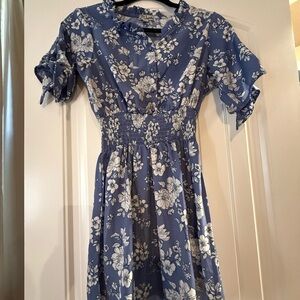 Floral Blue Dress
